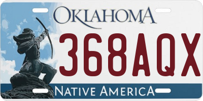 OK license plate 368AQX