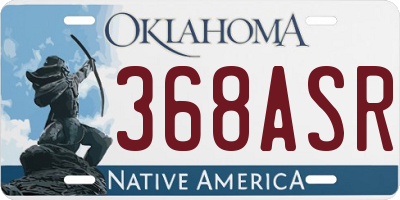 OK license plate 368ASR