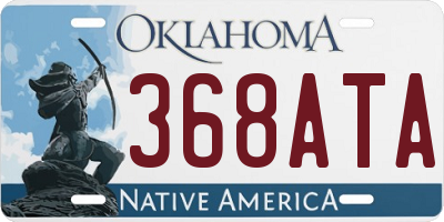 OK license plate 368ATA