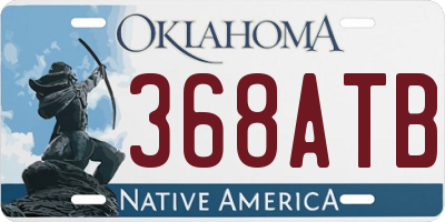 OK license plate 368ATB