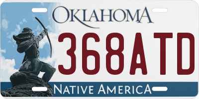 OK license plate 368ATD
