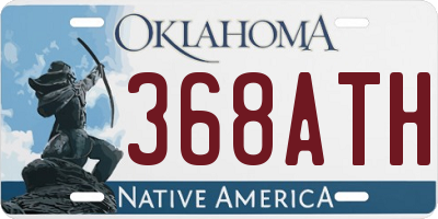 OK license plate 368ATH