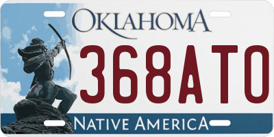 OK license plate 368ATO