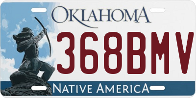 OK license plate 368BMV