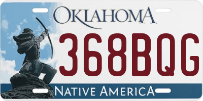 OK license plate 368BQG