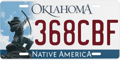 OK license plate 368CBF