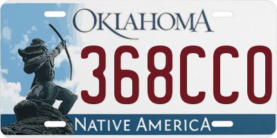 OK license plate 368CCO