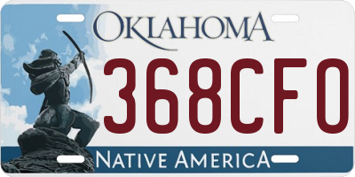 OK license plate 368CFO