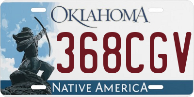 OK license plate 368CGV