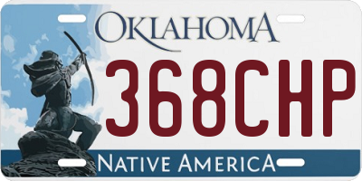 OK license plate 368CHP