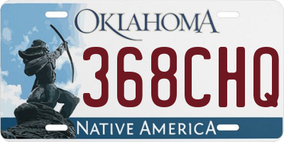 OK license plate 368CHQ