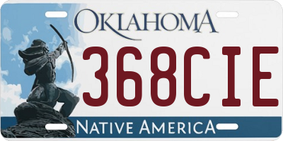 OK license plate 368CIE