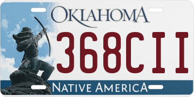 OK license plate 368CII