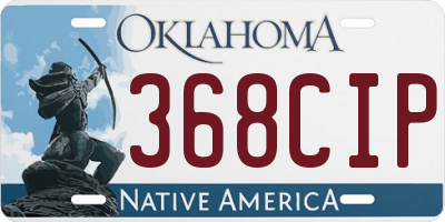 OK license plate 368CIP