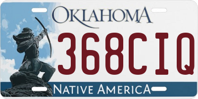 OK license plate 368CIQ
