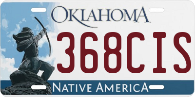 OK license plate 368CIS