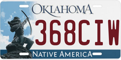 OK license plate 368CIW
