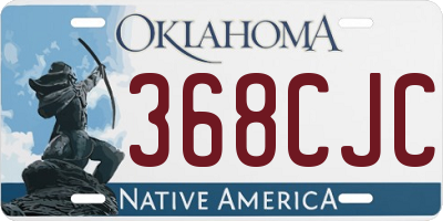 OK license plate 368CJC