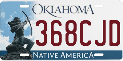 OK license plate 368CJD