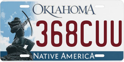 OK license plate 368CUU