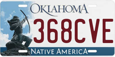 OK license plate 368CVE