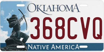 OK license plate 368CVQ