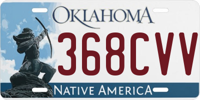 OK license plate 368CVV