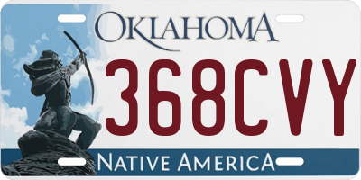 OK license plate 368CVY