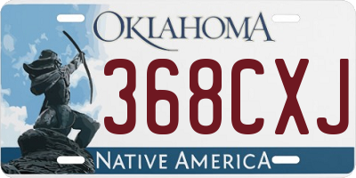 OK license plate 368CXJ
