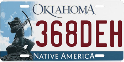OK license plate 368DEH