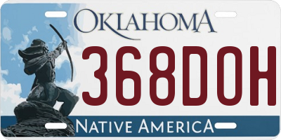 OK license plate 368DOH
