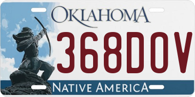OK license plate 368DOV