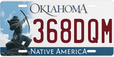 OK license plate 368DQM