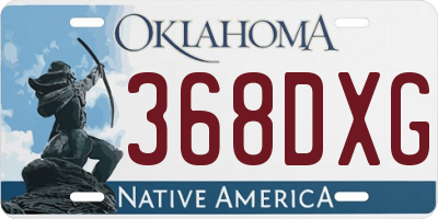 OK license plate 368DXG
