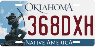 OK license plate 368DXH