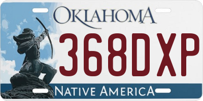 OK license plate 368DXP