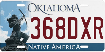 OK license plate 368DXR