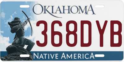 OK license plate 368DYB