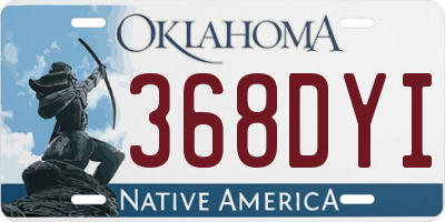 OK license plate 368DYI