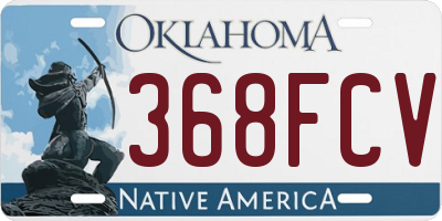 OK license plate 368FCV
