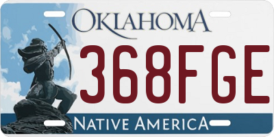 OK license plate 368FGE