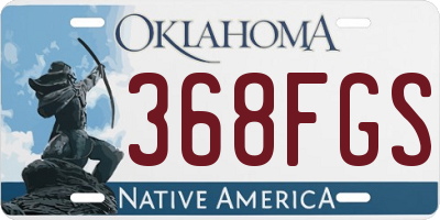 OK license plate 368FGS