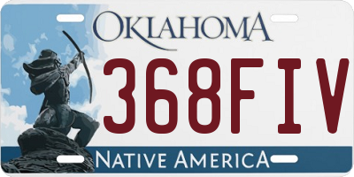 OK license plate 368FIV