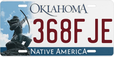 OK license plate 368FJE