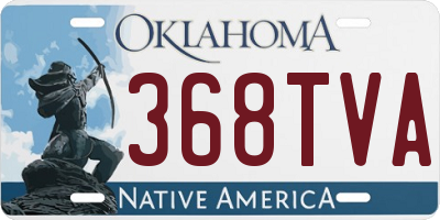 OK license plate 368TVA