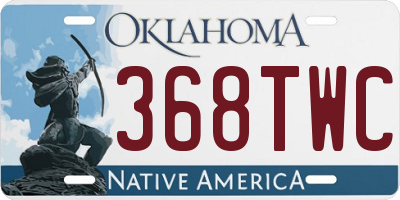 OK license plate 368TWC