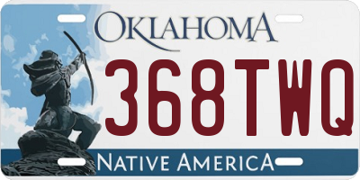 OK license plate 368TWQ