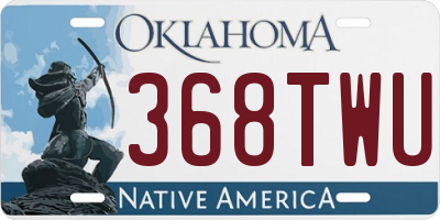 OK license plate 368TWU