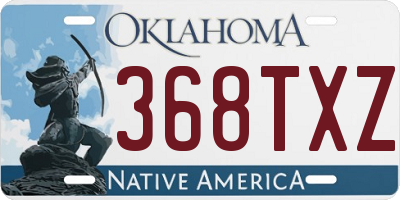 OK license plate 368TXZ