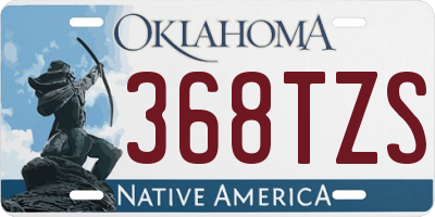 OK license plate 368TZS